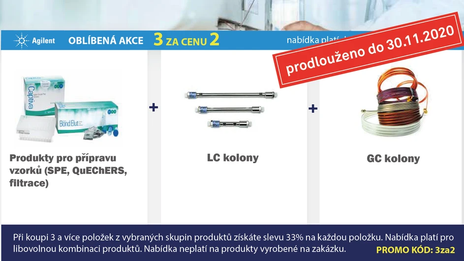 HPST: Oblíbená akce na spotřební materiál Agilent Technologies 3 za cenu 2