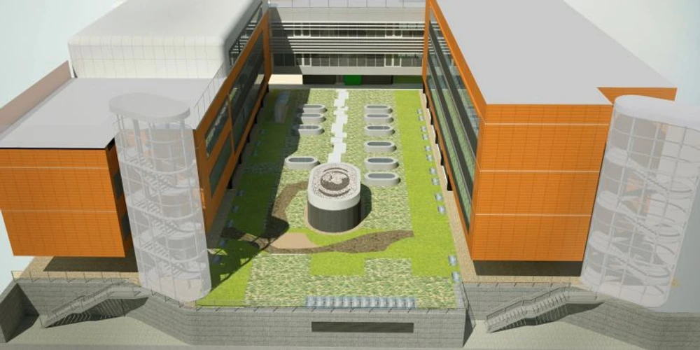 <p>Masarykova univerzita, Magazín M, CC-BY: Biobanka bude pod zemí mezi pavilony Recetoxu a Inbitu.</p>
