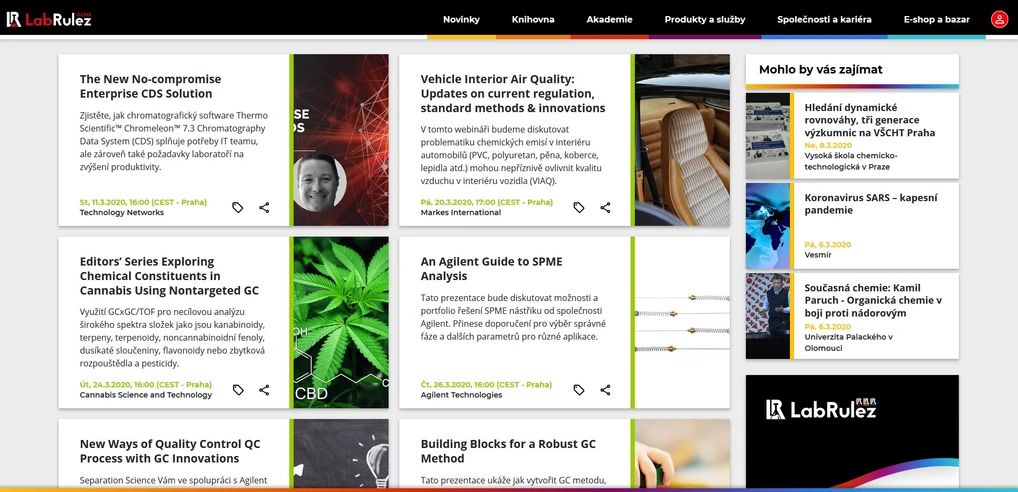 LabRulezGCMS: Webináře