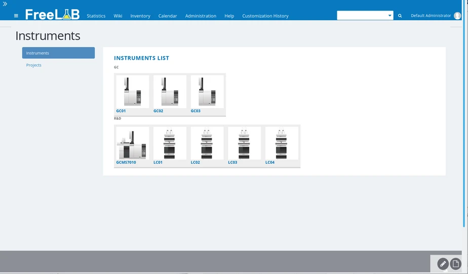 HPST: Open Source LIMS FreeLAB - Basic Administration