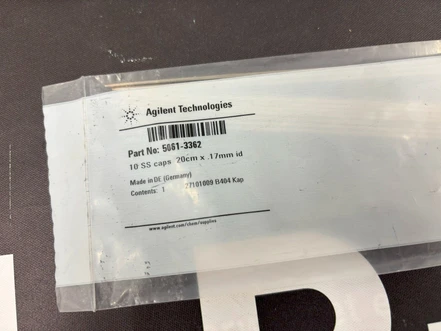 Agilent SS pevné trubičky (rigid tubing), 200 x 0,17 mm vnitřní průměr, 10 ks/balení, 5061-3362 (Nová)