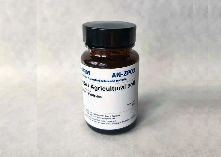 <p>Analytika: Matricový certifikovaný referenční materiál zemědělské půdy na obsah vybraných pesticidů</p>