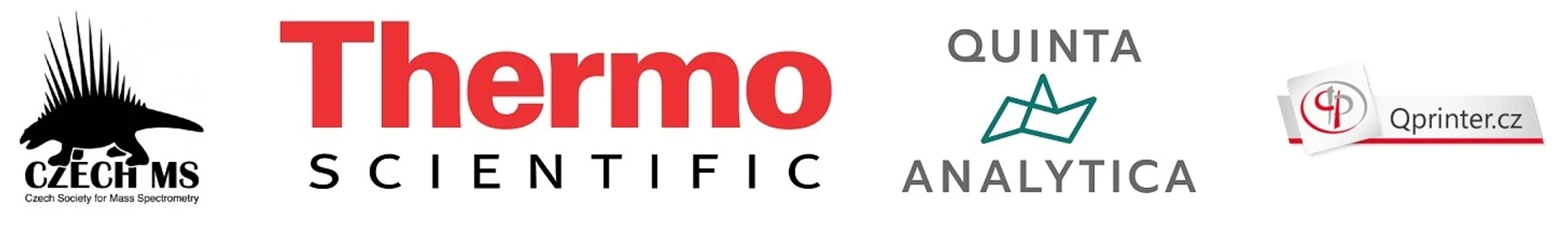 ČSHS: Česká společnost pro hmotnostní spektrometrii, česká pobočka firmy Thermo Fisher Scientific, QUINTA-ANALYTICA a Qprinter.cz