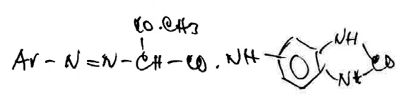 ČSHS: Obrázek 7: Strukturní vzorec barviva Hostaperm