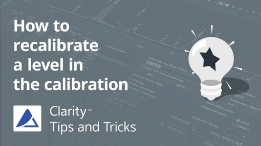 Jak provést rekalibraci v chromatografickém softwaru Clarity