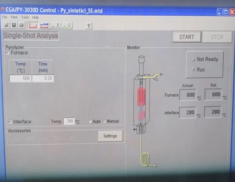 HPST/UPOL: Single shot pyrolysis  Pyrolyzer EGA/Py-3030D