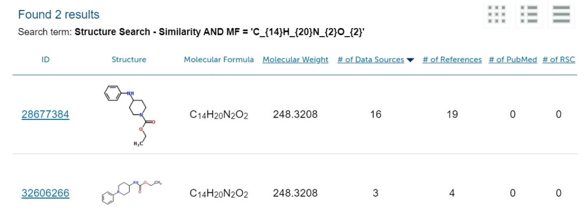 James Little: Alternate Approach Using ChemSpider and the Hybrid Search Results
