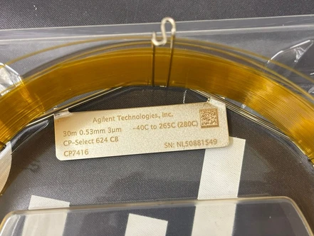 Agilent J&W CP-Select 624 CB GC kolona, 30 m, 0.53 mm, 3.00 μm, 7 inch cage., CP7416 (Testováno)