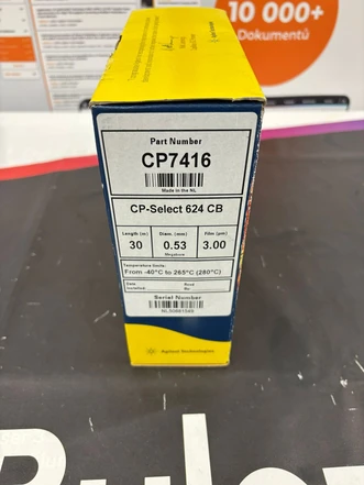 Agilent J&W CP-Select 624 CB GC kolona, 30 m, 0.53 mm, 3.00 μm, 7 inch cage., CP7416 (Testováno)
