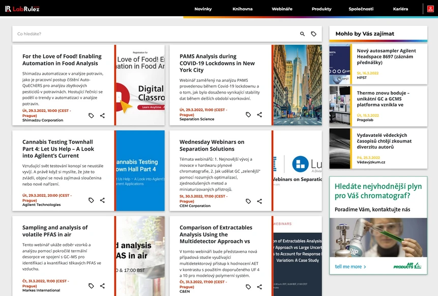 <p>LabRulez: GC a GC/MS webináře týden 13/2022</p>
