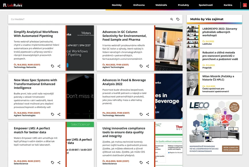 <p>LabRulez: GC a GC/MS webináře týden 24-25/2022</p>

