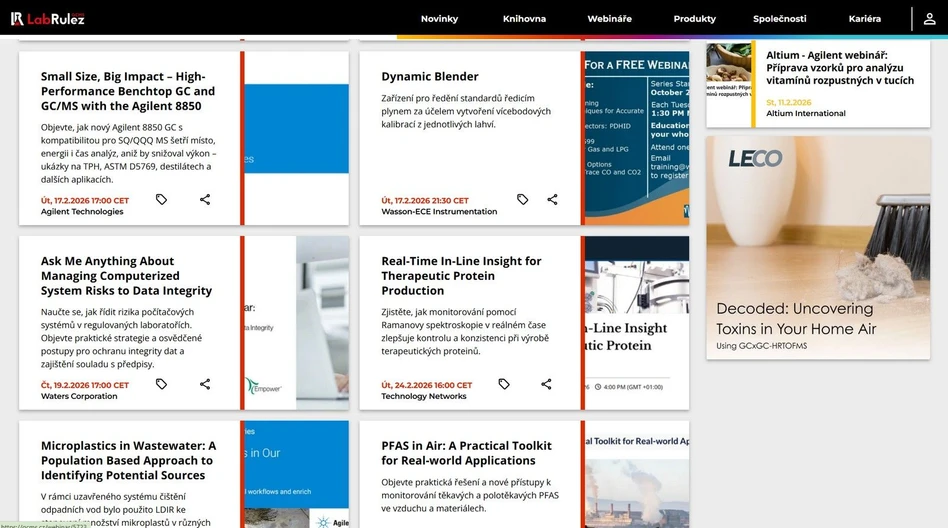 <p>LabRulez: Webináře LabRulezGCMS týden 08/2026</p>