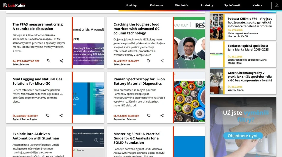 <p>LabRulez: Webináře LabRulezGCMS týden 10/2026</p>