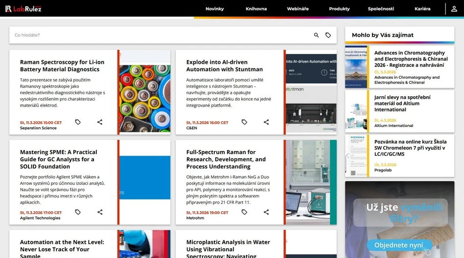 <p>LabRulez: Webináře LabRulezGCMS týden 11/2026</p>