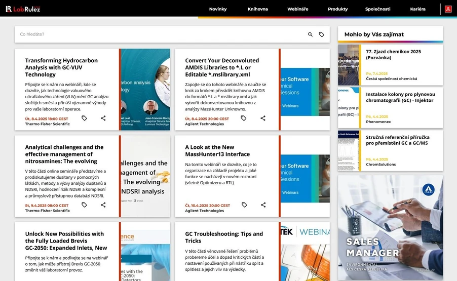 <p>LabRulez: Webináře LabRulezGCMS týden 15/2025</p>