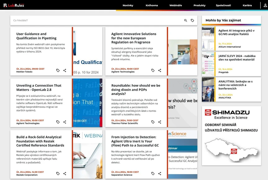 <p>LabRulez: Webináře LabRulezGCMS týden 17/2024</p>
