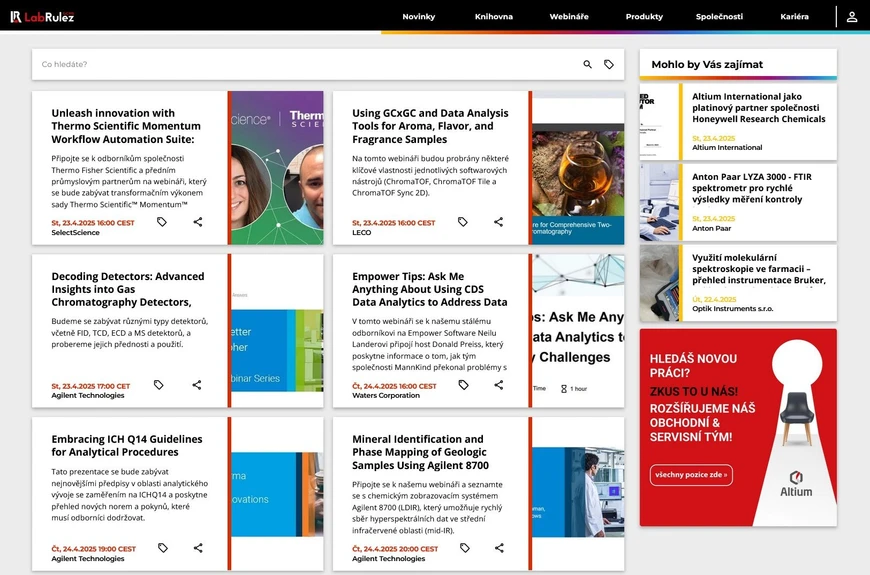 <p>LabRulez: Webináře LabRulezGCMS týden 17/2025</p>