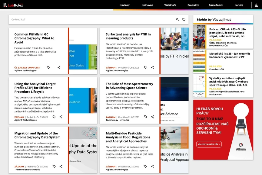 <p>LabRulez: Webináře LabRulezGCMS týden 19/2025</p>
