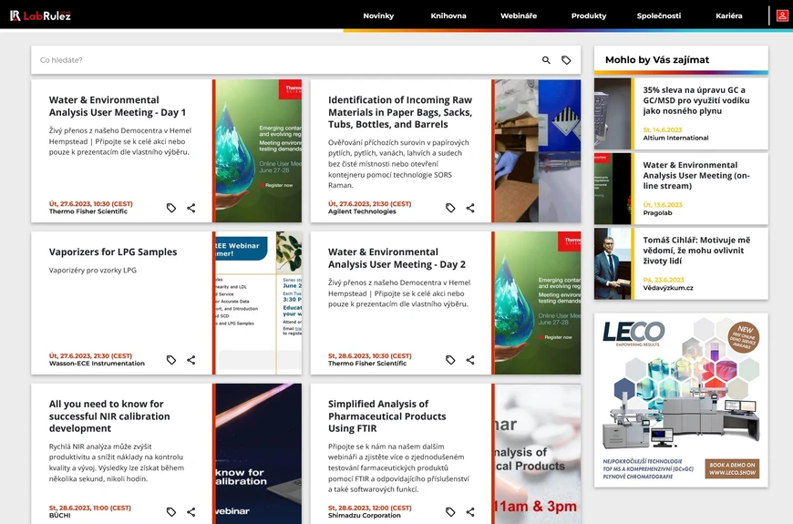 <p>LabRulez: Webináře LabRulezGCMS týden 26/2023</p>
