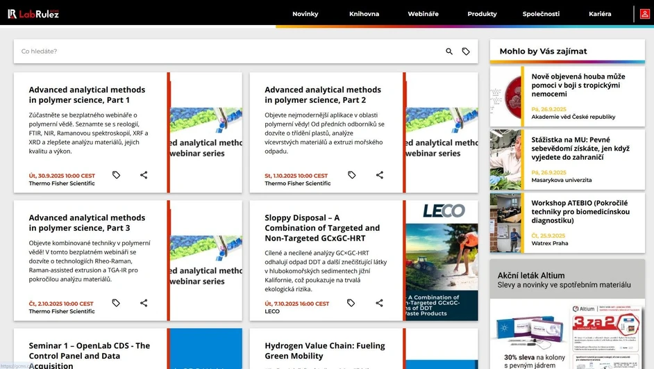 <p>LabRulez: Webináře LabRulezGCMS týden 40/2025</p>