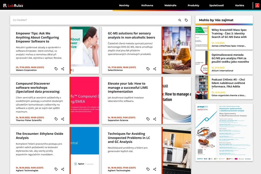 <p>LabRulez: Webináře LabRulezGCMS týden 42/2023</p>
