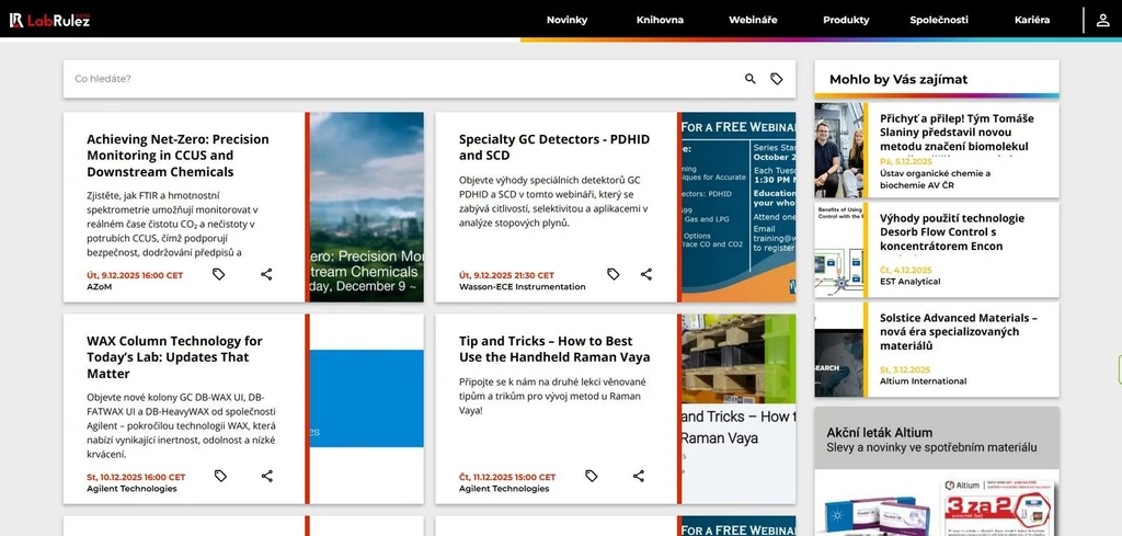 <p>LabRulez: Webináře LabRulezGCMS týden 50/2025</p>