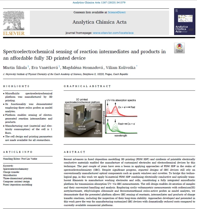 Metrohm: Cena Metrohm 2024 - práce Ing. Martina Šikuly