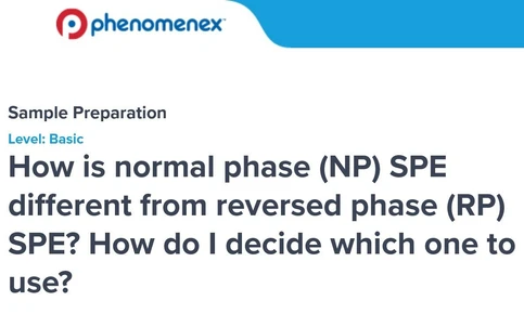 Jak se liší SPE na normální fázi (NP) od SPE na reverzní fázi (RP)? Jak se rozhodnout, kterou zvolit?