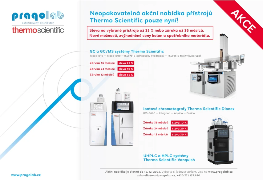 Pragolab: Neopakovatelná akční nabídka přístrojů Thermo Scientific pouze nyní!