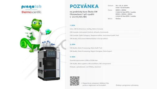 Praktický kurz Škola SW Chromeleon 7 při využití v LC/IC/GC/MS - online