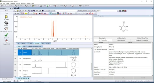 Wiley KnowItAll software - analytická edice