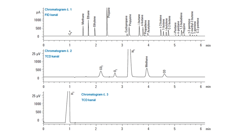 Obrázek 2: Chromatogram RGA analýzy